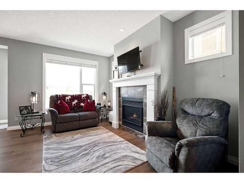 55 Nolanlake View Nw, Calgary, AB - Indoor Photo Showing Living Room With Fireplace