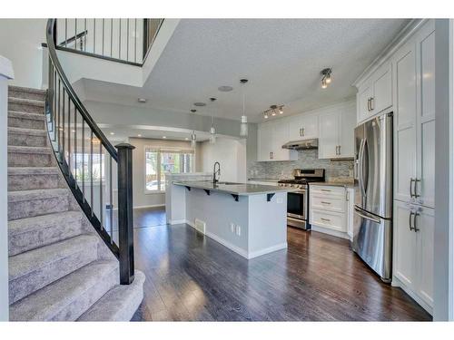 420 Auburn Crest Way Se, Calgary, AB - Indoor Photo Showing Kitchen With Stainless Steel Kitchen With Upgraded Kitchen