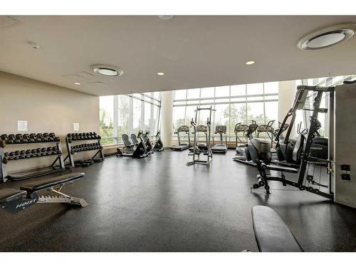802-55 Spruce Place Sw, Calgary, AB - Indoor Photo Showing Gym Room