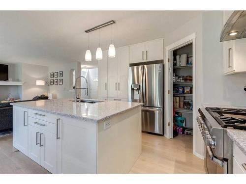 43 Cougarstone Common Sw, Calgary, AB - Indoor Photo Showing Kitchen With Stainless Steel Kitchen With Upgraded Kitchen