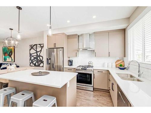 259 Cornerbrook Road Ne, Calgary, AB - Indoor Photo Showing Kitchen With Double Sink With Upgraded Kitchen