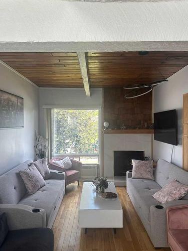 2341 50 Street Ne, Calgary, AB - Indoor Photo Showing Living Room With Fireplace