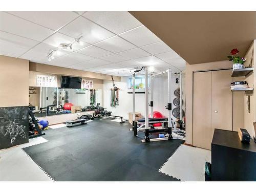 341 Citadel Meadow Bay Nw, Calgary, AB - Indoor Photo Showing Gym Room