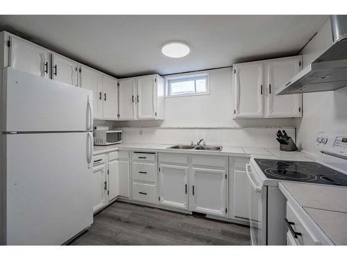 3412 33 Street Se, Calgary, AB - Indoor Photo Showing Kitchen With Double Sink
