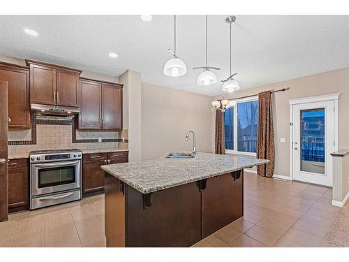 142 Silverado Bank Circle Sw, Calgary, AB - Indoor Photo Showing Kitchen With Upgraded Kitchen