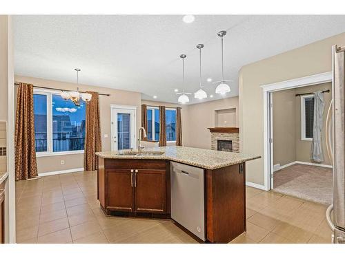 142 Silverado Bank Circle Sw, Calgary, AB - Indoor Photo Showing Kitchen With Double Sink