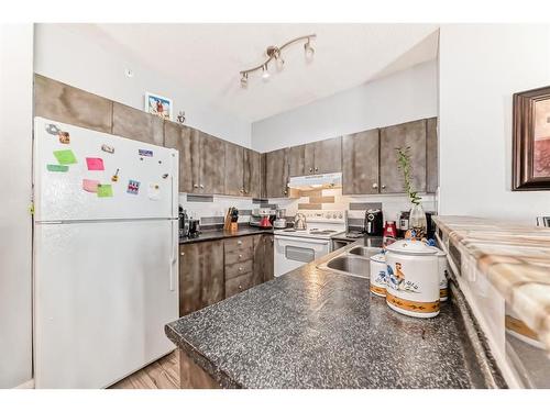 1414-1140 Taradale Drive Ne, Calgary, AB - Indoor Photo Showing Kitchen With Double Sink