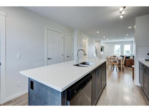 20559 Seton Way Se, Calgary, AB - Indoor Photo Showing Kitchen With Double Sink With Upgraded Kitchen