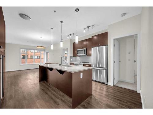 209-1720 10 Street Sw, Calgary, AB - Indoor Photo Showing Kitchen With Stainless Steel Kitchen With Upgraded Kitchen