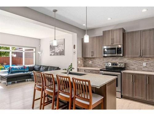 40 Legacy Reach Manor Se, Calgary, AB - Indoor Photo Showing Kitchen With Double Sink