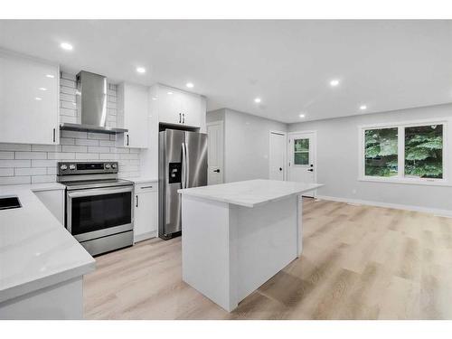 132 Foritana Road Se, Calgary, AB - Indoor Photo Showing Kitchen With Upgraded Kitchen