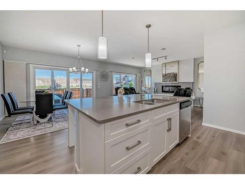 300 Walgrove Boulevard Se, Calgary, AB - Indoor Photo Showing Kitchen With Double Sink