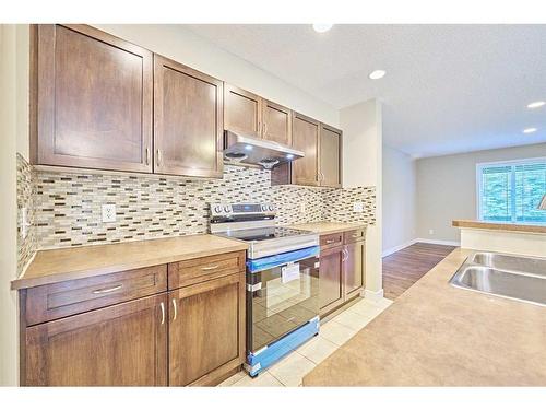 99 Panatella Park Nw, Calgary, AB - Indoor Photo Showing Kitchen With Double Sink With Upgraded Kitchen