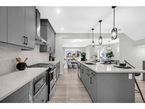 1153 Cranbrook Gardens Se, Calgary, AB - Indoor Photo Showing Kitchen With Upgraded Kitchen