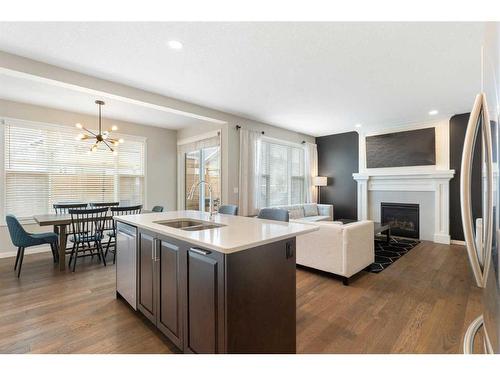 115 Cranbrook Hill Se, Calgary, AB - Indoor With Fireplace