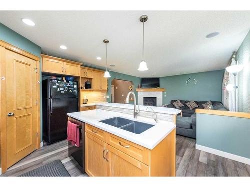 1953 New Brighton Drive Se, Calgary, AB - Indoor Photo Showing Kitchen With Double Sink