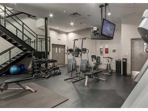 1702-1410 1 Street Se, Calgary, AB - Indoor Photo Showing Gym Room