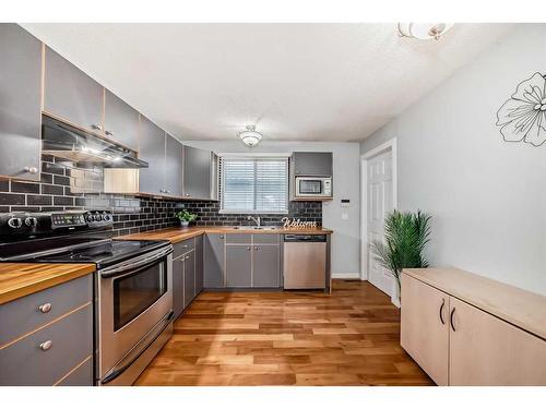 139 Abalone Way Ne, Calgary, AB - Indoor Photo Showing Kitchen With Double Sink