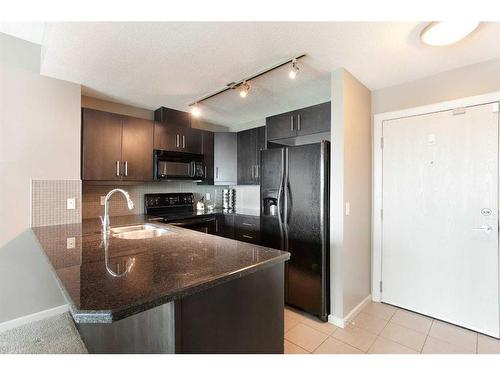 908-210 15 Avenue Se, Calgary, AB - Indoor Photo Showing Kitchen With Double Sink