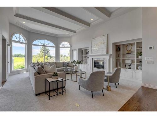 13007 Canso Place Sw, Calgary, AB - Indoor Photo Showing Living Room With Fireplace