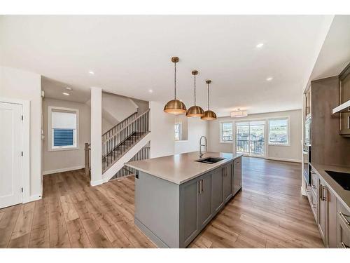 205 Precedence View, Cochrane, AB - Indoor Photo Showing Kitchen With Upgraded Kitchen