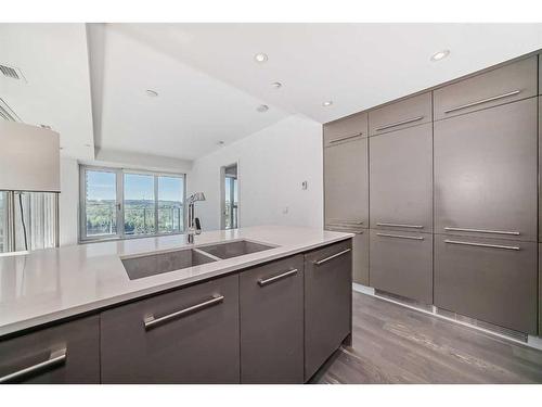 901-1025 5 Avenue Sw, Calgary, AB - Indoor Photo Showing Kitchen With Double Sink