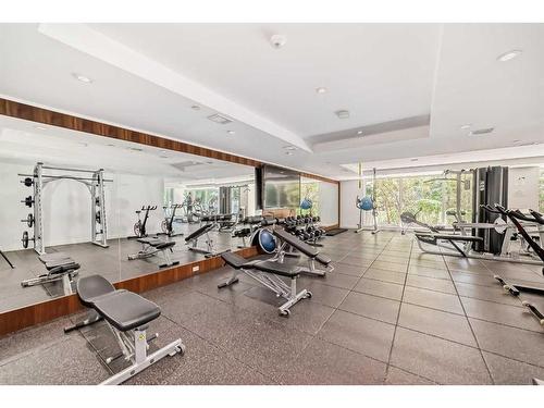 901-1025 5 Avenue Sw, Calgary, AB - Indoor Photo Showing Gym Room