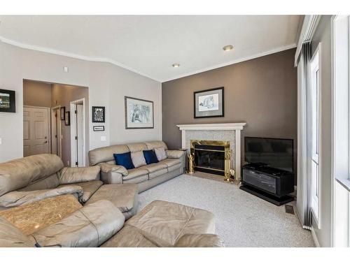 658 Hawkhill Place Nw, Calgary, AB - Indoor Photo Showing Living Room With Fireplace