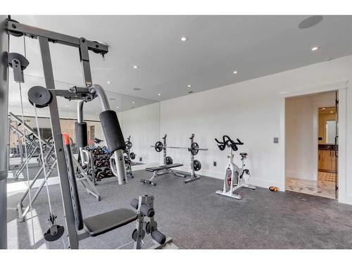 48017 Harvest Lane East, Rural Foothills County, AB - Indoor Photo Showing Gym Room