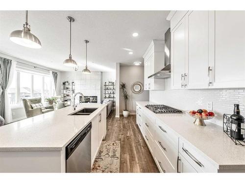 240 Lucas Crescent Nw, Calgary, AB - Indoor Photo Showing Kitchen With Double Sink With Upgraded Kitchen