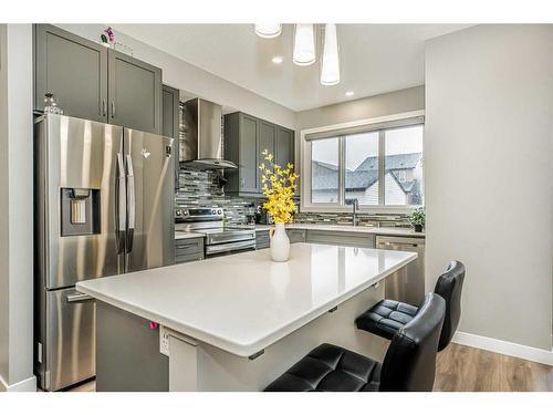 135 Homestead Drive Ne, Calgary, AB - Indoor Photo Showing Kitchen With Upgraded Kitchen