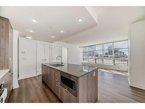 604-128 2 Street Sw, Calgary, AB - Indoor Photo Showing Kitchen With Upgraded Kitchen