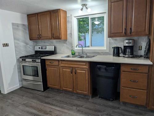 244 4 Avenue South, Big Valley, AB - Indoor Photo Showing Kitchen With Double Sink