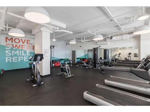 318-10 Mahogany Mews Se, Calgary, AB - Indoor Photo Showing Gym Room