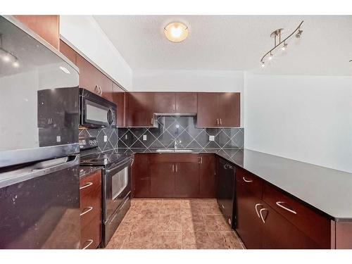 1701-8880 Horton Road Sw, Calgary, AB - Indoor Photo Showing Kitchen With Double Sink