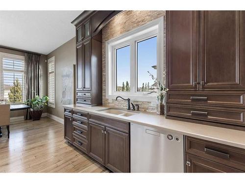 113 Silverado Crest Landing Sw, Calgary, AB - Indoor Photo Showing Kitchen With Double Sink