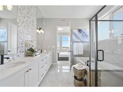 302-180 Marina Cove Se, Calgary, AB - Indoor Photo Showing Bathroom