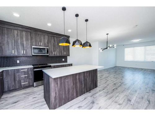 1020 Iron Landing Way, Crossfield, AB - Indoor Photo Showing Kitchen With Upgraded Kitchen