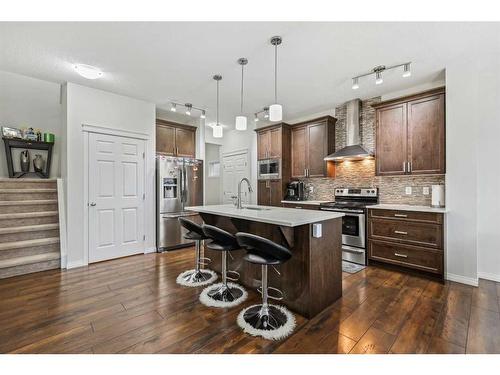 135 Masters Rise Se, Calgary, AB - Indoor Photo Showing Kitchen With Upgraded Kitchen