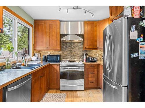 236 Kluane Street, Banff, AB - Indoor Photo Showing Kitchen With Double Sink