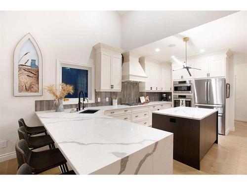 1149 Coopers Drive Sw, Airdrie, AB - Indoor Photo Showing Kitchen With Stainless Steel Kitchen With Upgraded Kitchen