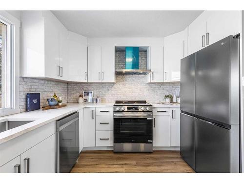 6112 4 Street Ne, Calgary, AB - Indoor Photo Showing Kitchen With Stainless Steel Kitchen With Upgraded Kitchen