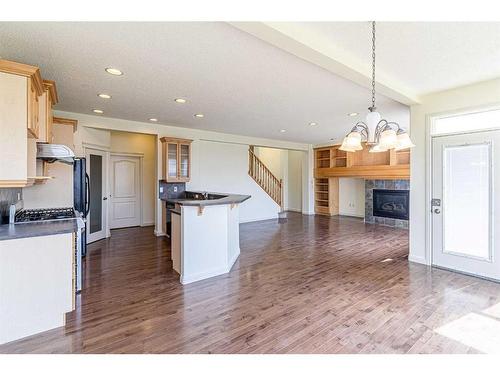 197 Coventry Hills Drive Ne, Calgary, AB - Indoor Photo Showing Kitchen With Fireplace