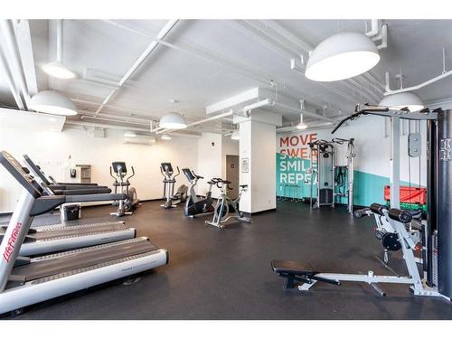 205-30 Mahogany Mews Se, Calgary, AB - Indoor Photo Showing Gym Room