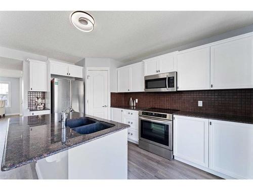 108 Silverado Plains View Sw, Calgary, AB - Indoor Photo Showing Kitchen With Stainless Steel Kitchen With Double Sink