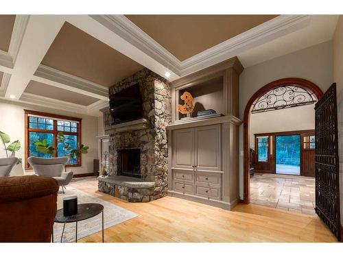 10-154029 264 Street West, Rural Foothills County, AB - Indoor Photo Showing Living Room With Fireplace