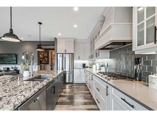 67 Cranbrook Way Se, Calgary, AB - Indoor Photo Showing Kitchen With Double Sink With Upgraded Kitchen