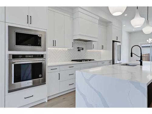 1141 Richland Road Ne, Calgary, AB - Indoor Photo Showing Kitchen With Upgraded Kitchen