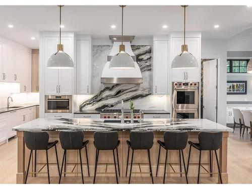 4308 Coronation Drive Sw, Calgary, AB - Indoor Photo Showing Kitchen With Double Sink With Upgraded Kitchen