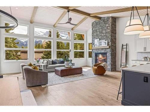 2 Pinewood Crescent, Canmore, AB - Indoor Photo Showing Living Room With Fireplace